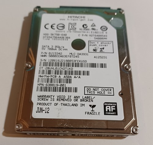 Hard disk hts547564a9e384 hgst - hard,