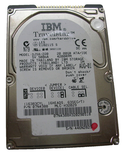 Ibm travelstar 20gb - travelstar,