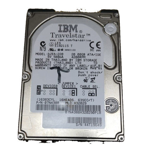 Hard disk 20gb ibm travelstar - disk,