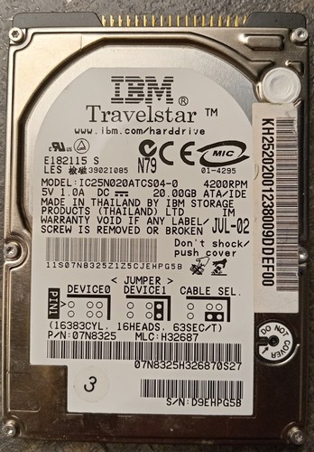 Hard disk vintage ibm - vintage, 2.5"
