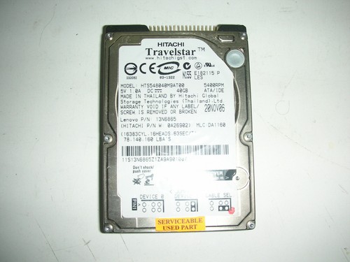 Hitachi travelstar 40gb - hitachi,