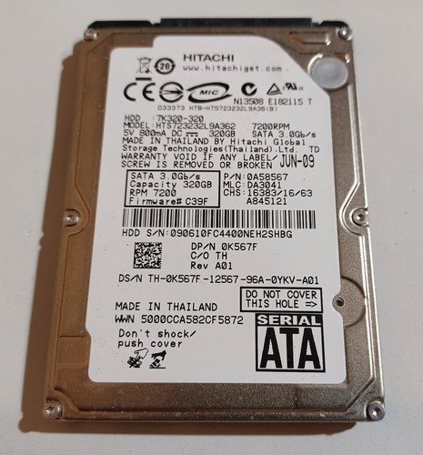 Hard disk hts723232l9a362 - hard,