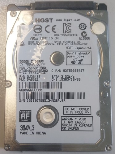 Hgst travelstar z5k500 500gb - hgst,
