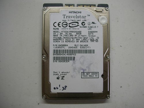 Hitachi travelstar 80gb - hitachi,