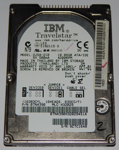 Ibm travelstar djsa - travelstar, djsa-210