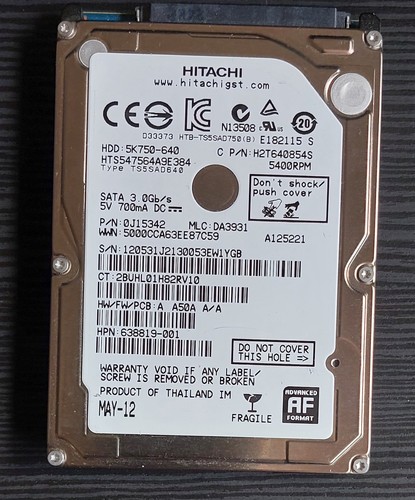 Hard disk 640 - hard, gb