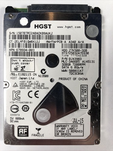 Hard disk mac - pc, 320gb