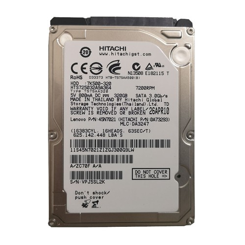 Hitachi 320 hts725032a9a364 - 320, gb