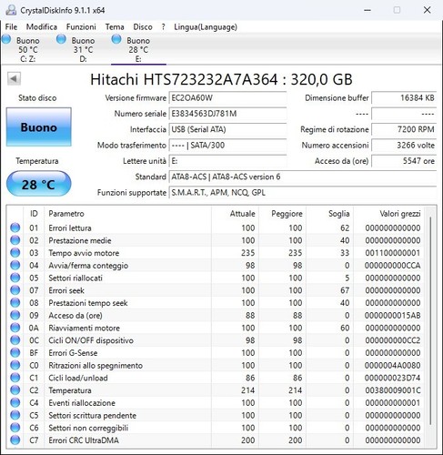 Hard disk hts723232a7a364 - hard,